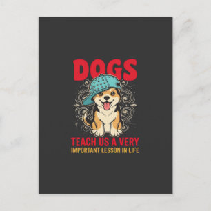 Honden leren ons een zeer belangrijke les Vintage Briefkaart