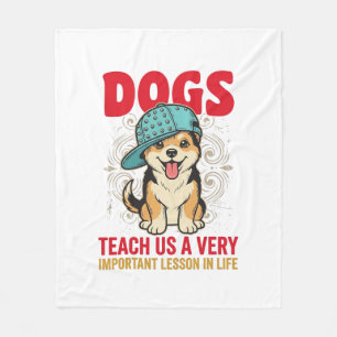 Honden leren ons een zeer belangrijke les Vintage  Fleece Deken