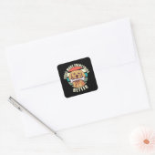 Honden maken alles beter Retro Vierkante Sticker (Envelop)