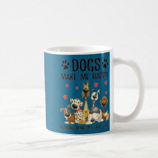 Honden maken me gelukkig Mensen maken mijn hoofd p Koffiemok