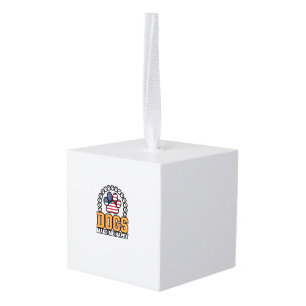 Honden maken me gelukkig patriottische poot vintag kubus ornament