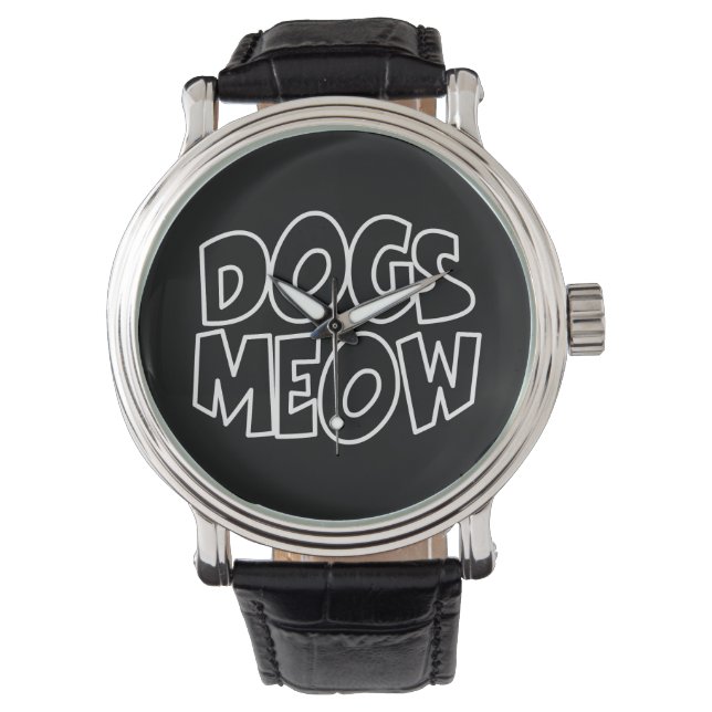 Honden Meauw Horloge (Voorkant)