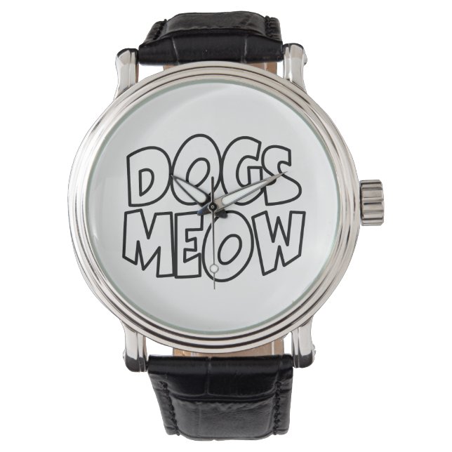 Honden Meauw Horloge (Voorkant)