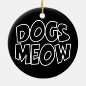 Honden Meauw Keramisch Ornament (Achterkant)