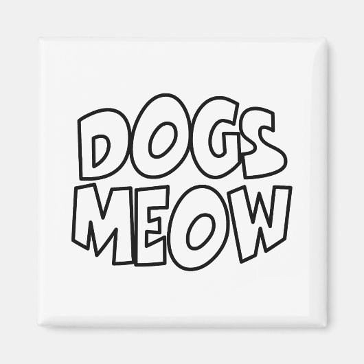 Honden Meauw Magneet (Voorkant)