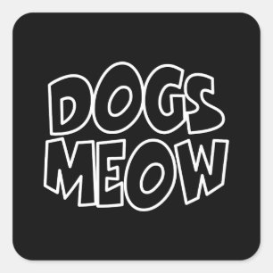 Honden Meauw Vierkante Sticker