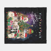 honden Merry kermas Light Fleece Deken (Voorkant (Horizontaal))
