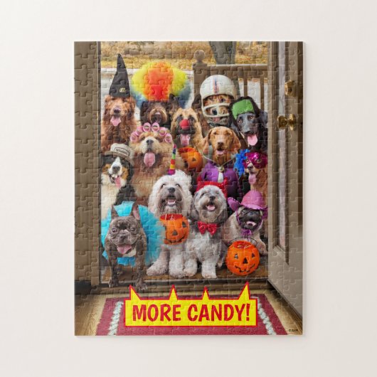 Honden met een troep of een behandeling legpuzzel (Verticaal)