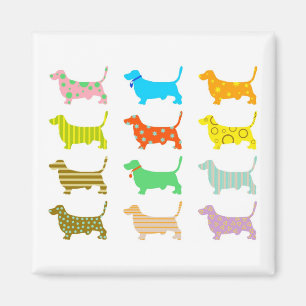 honden met patterned-hondshond magneet