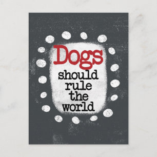Honden moeten het Briefkaart regeren
