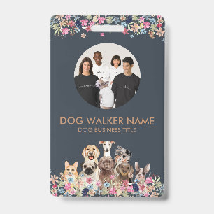 Honden Mooie Bloem Foto Badge
