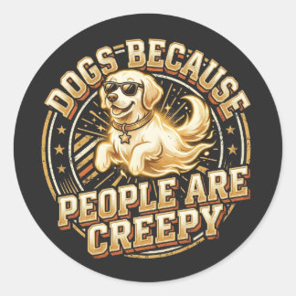 Honden Omdat Mensen Eng Zijn Grappige Hond Ronde Sticker