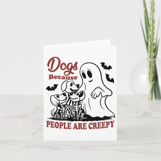 Honden Omdat Mensen Enge Grappige Hond Geest Hal Kaart (Voorkant)