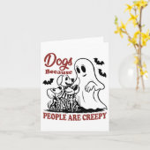Honden Omdat Mensen Enge Grappige Hond Geest Hal Kaart (Gele Bloem)