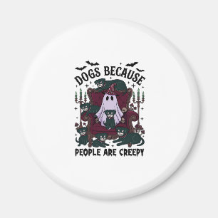 Honden Omdat Mensen Enge Haloween Geest Goth Magneet
