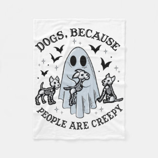 Honden omdat mensen griezelig grappig spook hallow fleece deken