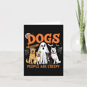 Honden omdat mensen griezelig grappige Halloween-h Kaart
