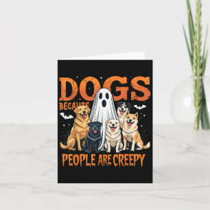 Honden omdat mensen griezelig grappige Halloween-h Kaart