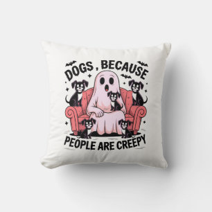 Honden omdat mensen griezelige, grappige spookhond kussen