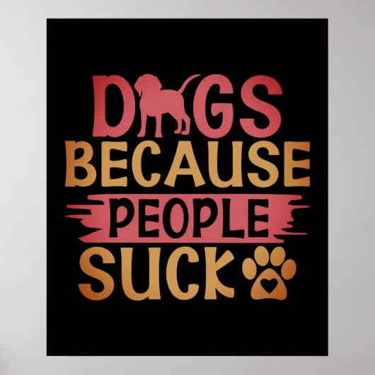 Honden omdat mensen oplikken poster (Voorkant)