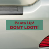 Honden omhoog! Loot niet! bumpersticker (Op auto)