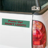 Honden omhoog! Loot niet! bumpersticker (Op Truck)