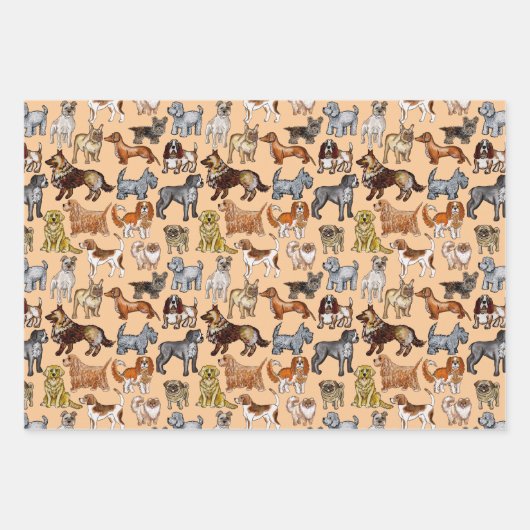 Honden ontwerp inpakpapier vel (Voorkant 2)