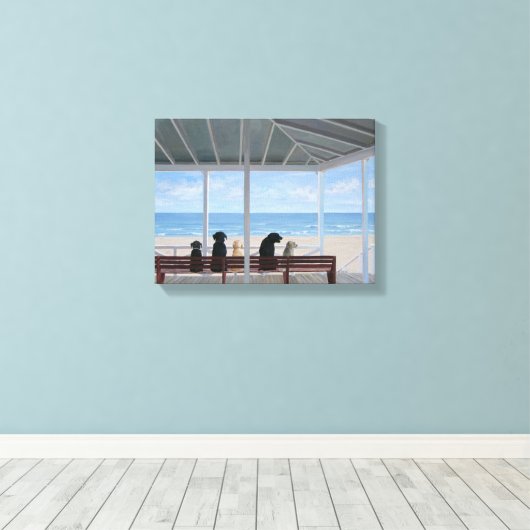 Honden OogUitzicht Canvas Afdruk (Insitu (Houten vloer))