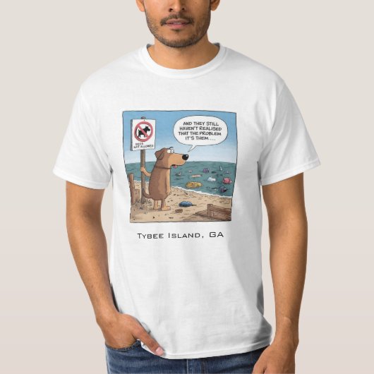 Honden op het strand T-shirt (Voorkant)