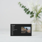 Honden op het strand visitekaartje (Staand voorkant)