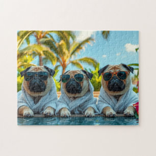 Honden op vakantie legpuzzel