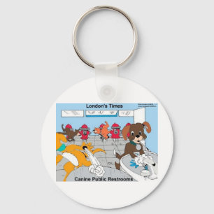 Honden Openbare Toiletten Grappige Cadeaus T-shirt Sleutelhanger
