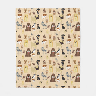 honden patroon. fleece deken