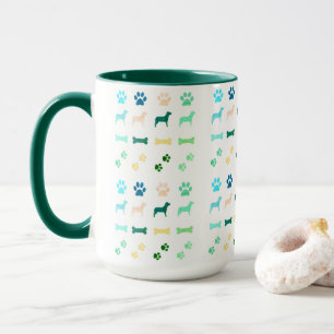 Honden, Paw Prints en Dog Botten Koffie Mok