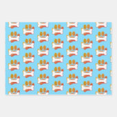 Honden schilderen, afdrukken en bonnen met textiel inpakpapier vel (Voorkant 3)