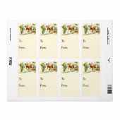 honden schuiven op ijscadeau-Label Etiket (Full Sheet)