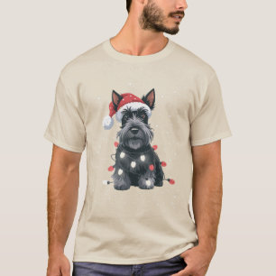 Honden Scottie Schotse Terrier Kerst Hond Moeder T-shirt
