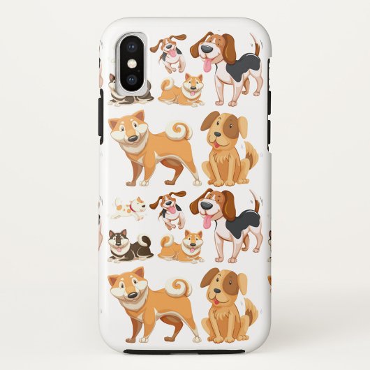 Honden, slappe oren, krullende staarten Case-Mate iPhone case