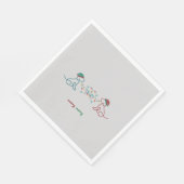 Honden spelen met kerstverlichting Party servetten (Hoek)