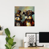 Honden Steampunk Poster (Thuiskantoor)