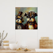 Honden Steampunk Poster (Keuken)