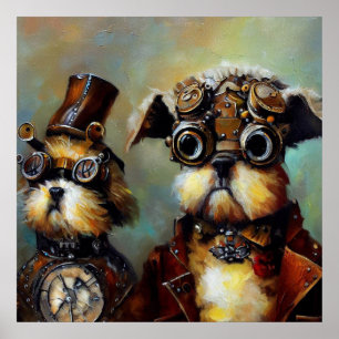 Honden Steampunk Poster