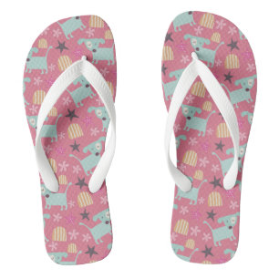 Honden, sterren en bloemen Teenslippers