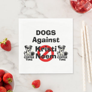 Honden Tegen Kristi Noem Papieren Servet