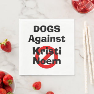 Honden Tegen Kristi Noem Papieren Servet