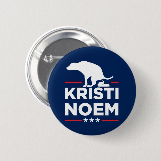 Honden tegen Kristi Noem Ronde Button 5,7 Cm (Voorkant /achterkant)