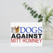 Honden tegen Mitt Romney Briefkaart (Staand voorkant)