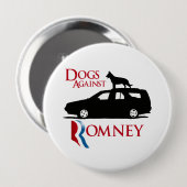 Honden tegen Romney -.png Ronde Button 4,0 Cm (Voorkant /achterkant)