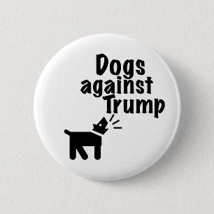 Honden tegen Trump Ronde Button 5,7 Cm