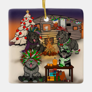 Honden Trailer Park Keramisch Ornament